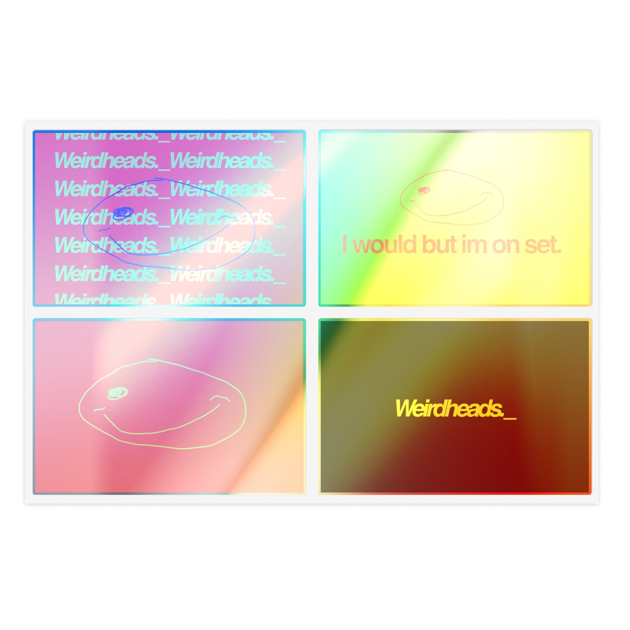 Weirdheads Neon Sticker Sheet