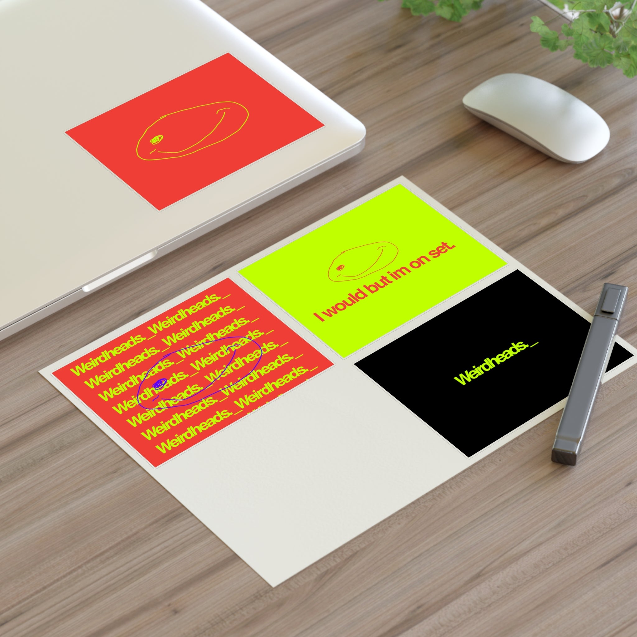 Weirdheads Neon Sticker Sheet