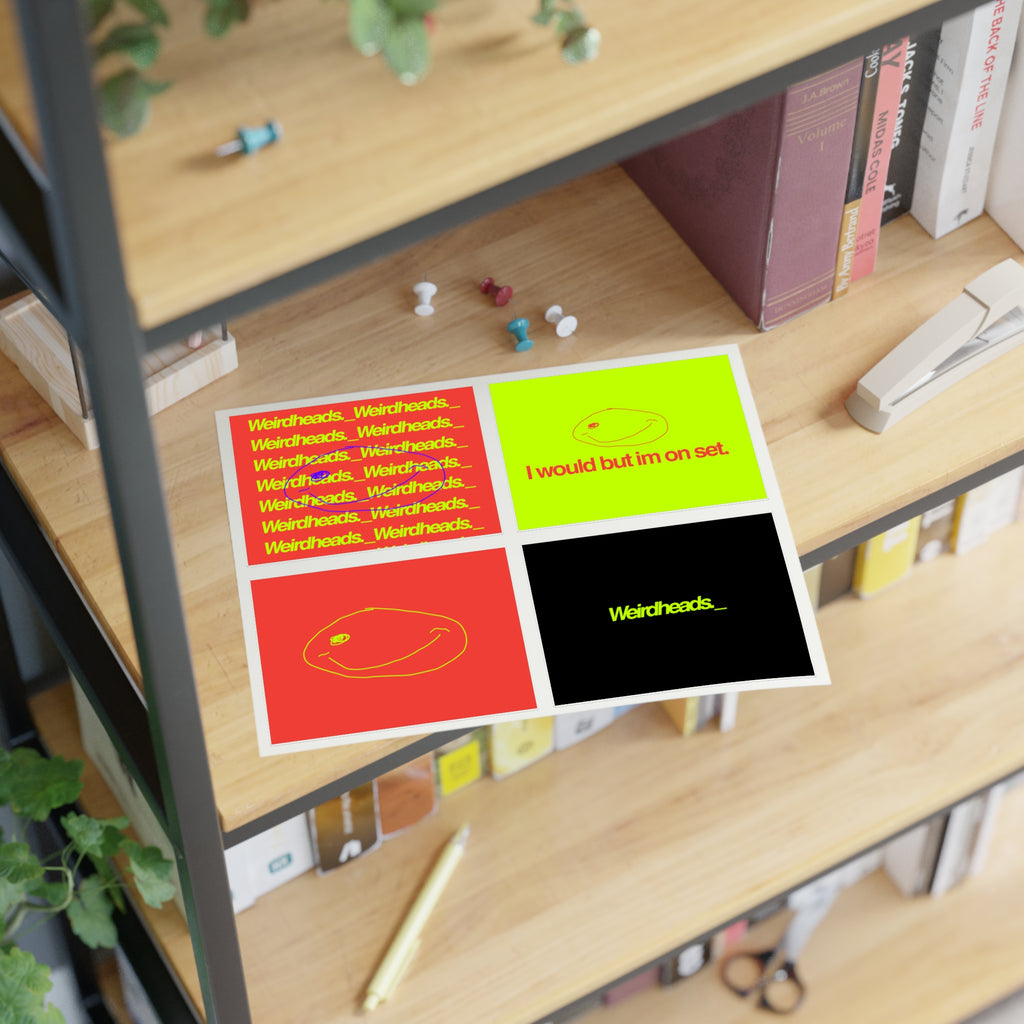 Weirdheads Neon Sticker Sheet