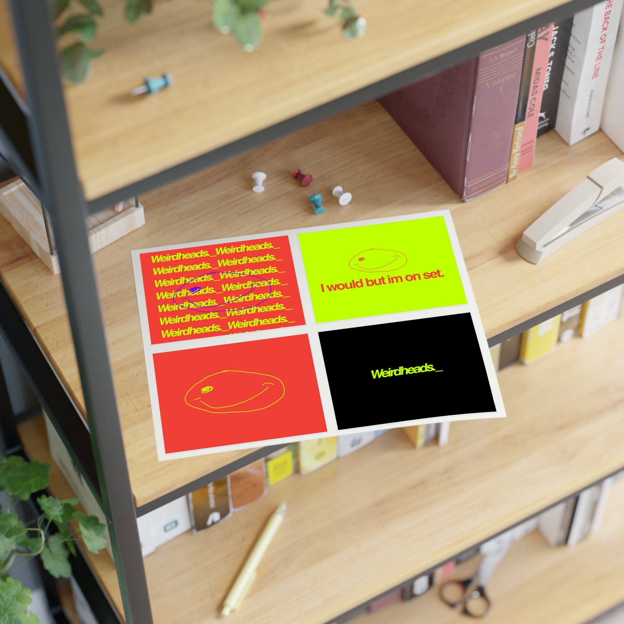 Weirdheads Neon Sticker Sheet