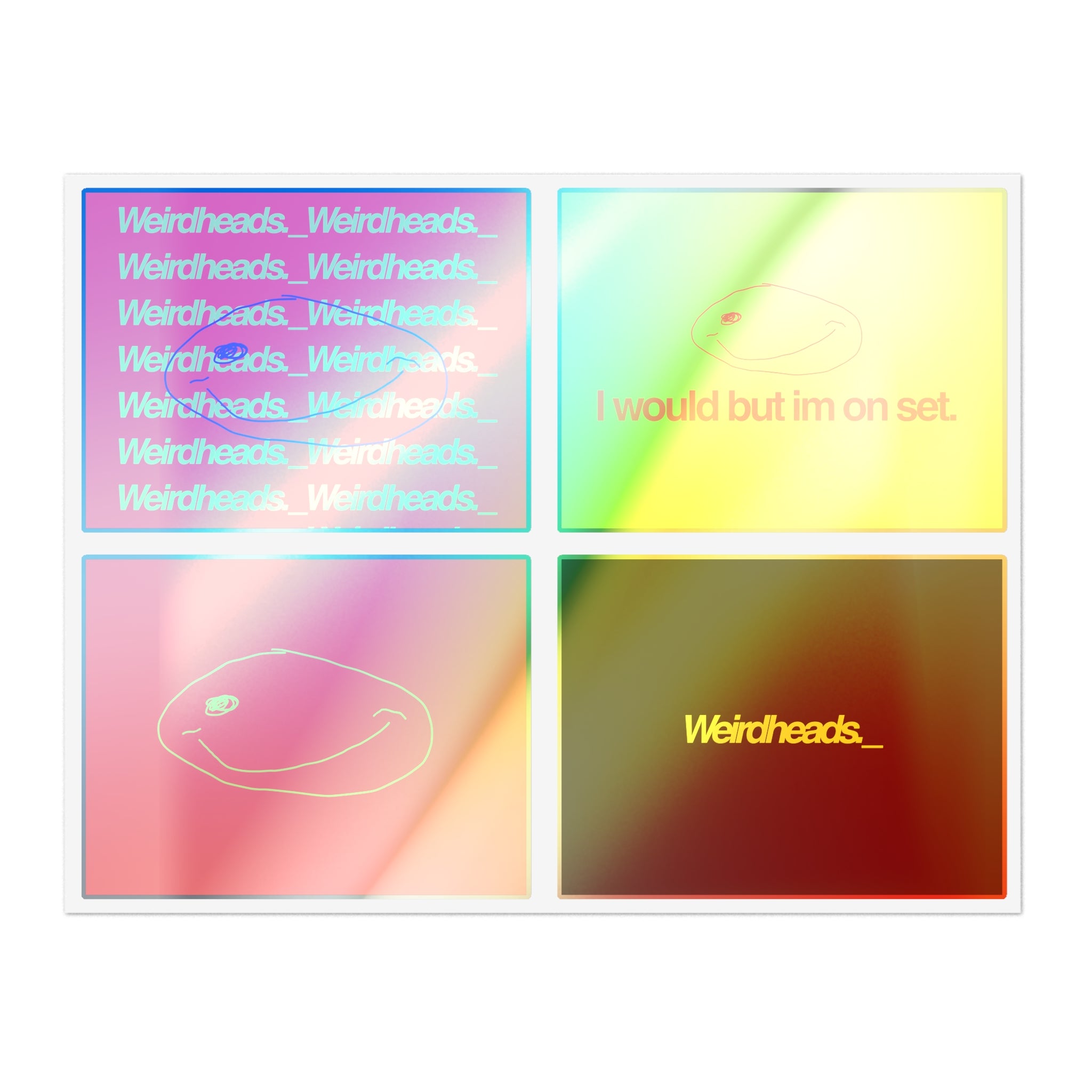 Weirdheads Neon Sticker Sheet