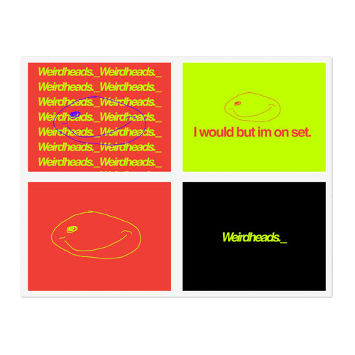Weirdheads Neon Sticker Sheet