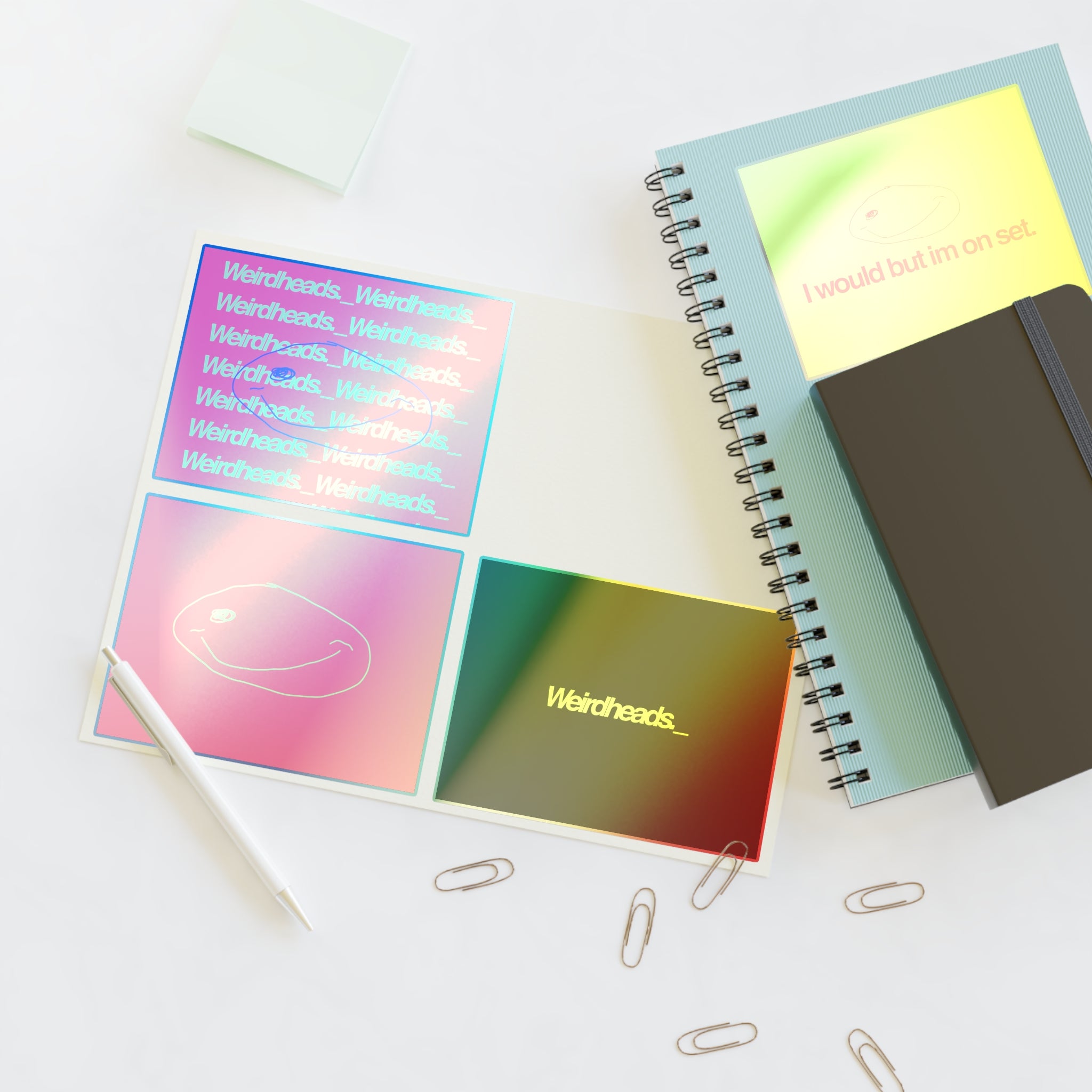 Weirdheads Neon Sticker Sheet